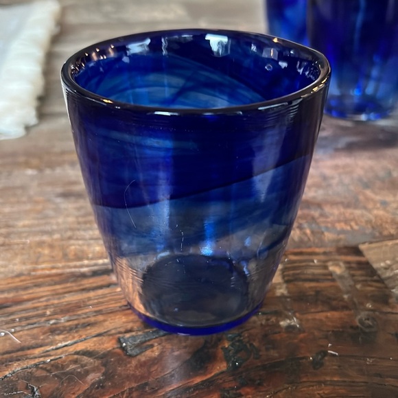 BLUE GLASS drinking glasses - Picture 2 of 4